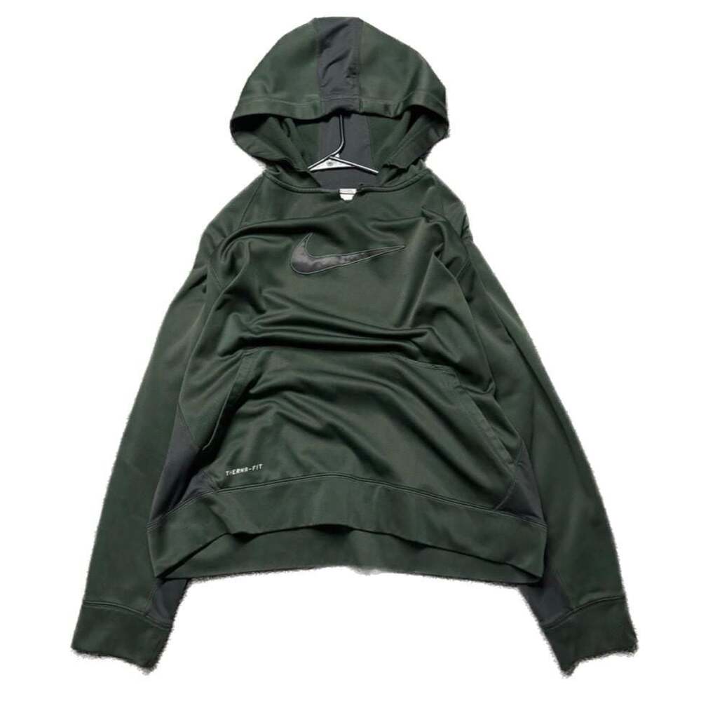 Nike Men's Therma-FIT Pullover Hoodie Sweatshirt Olive Green